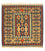 Tappeto Kelim - Orientale quadrato  - 100 x 98 cm - blu scuro
