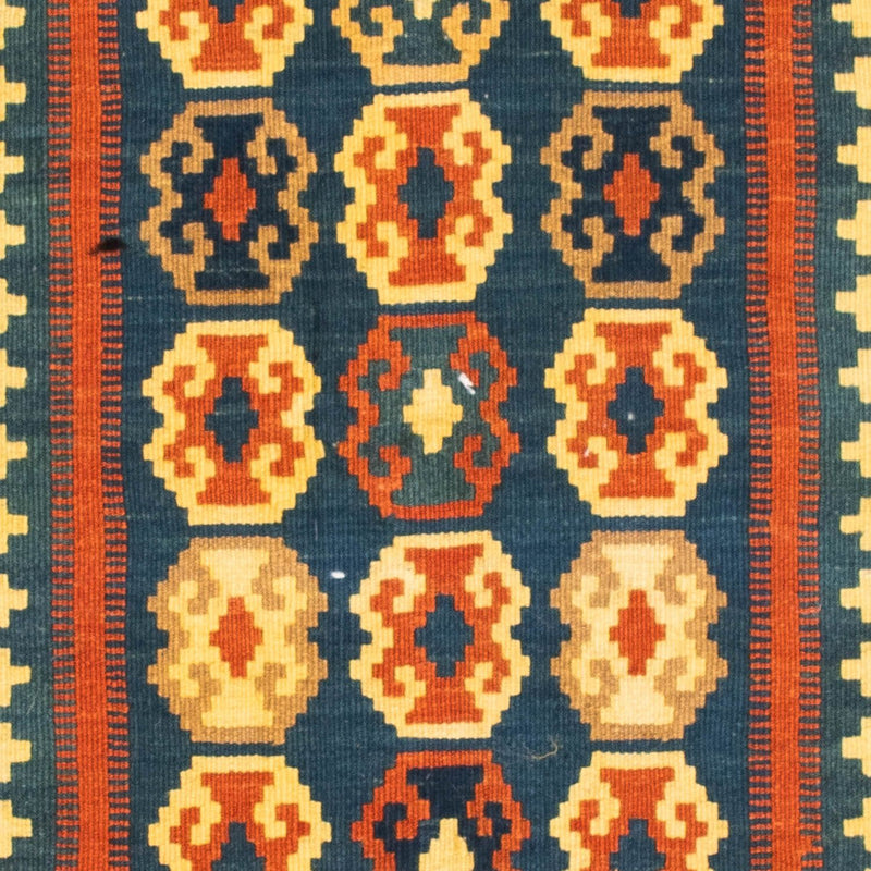 Tappeto Kelim - Orientale quadrato  - 100 x 98 cm - blu scuro