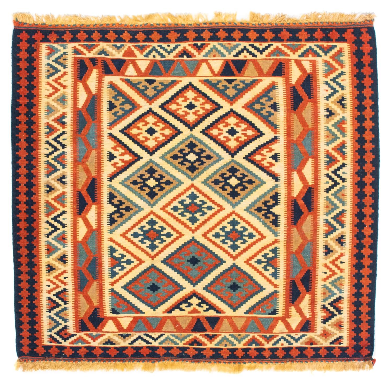 Tappeto Kelim - Orientale quadrato  - 103 x 100 cm - beige