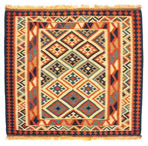 Tappeto Kelim - Orientale quadrato  - 103 x 100 cm - beige