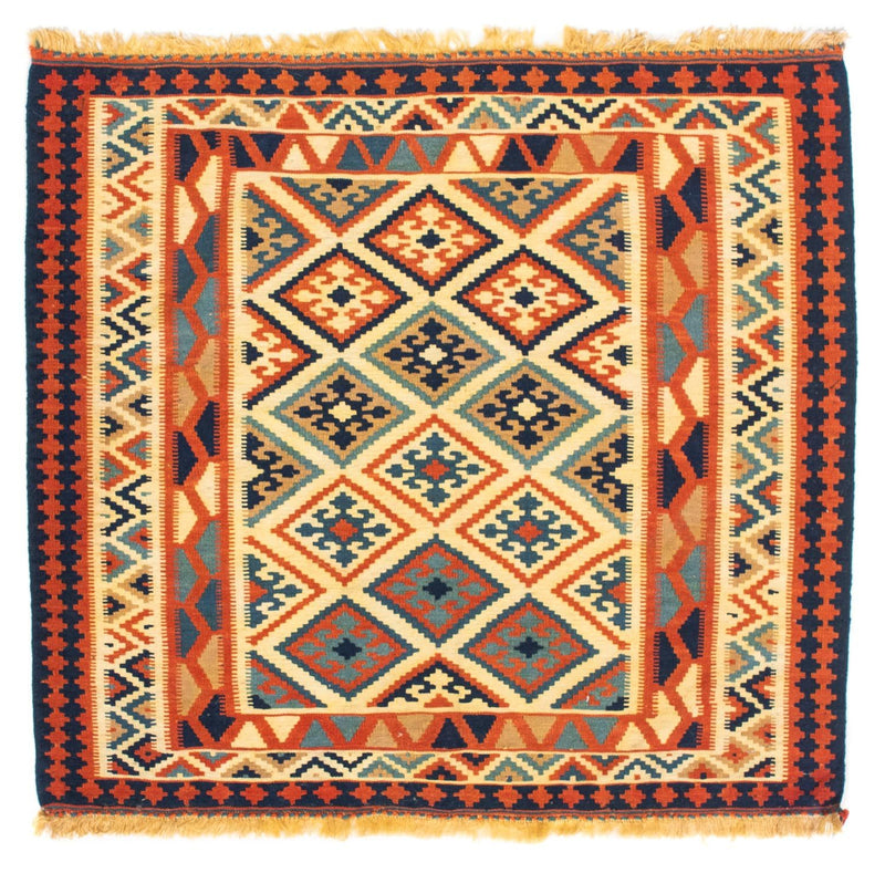Tappeto Kelim - Orientale quadrato  - 103 x 100 cm - beige