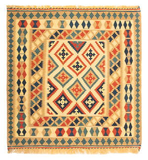 Tappeto Kelim - Orientale quadrato  - 105 x 103 cm - multicolore