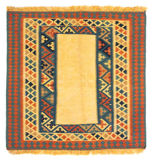 Tappeto Kelim - Orientale quadrato  - 100 x 97 cm - beige
