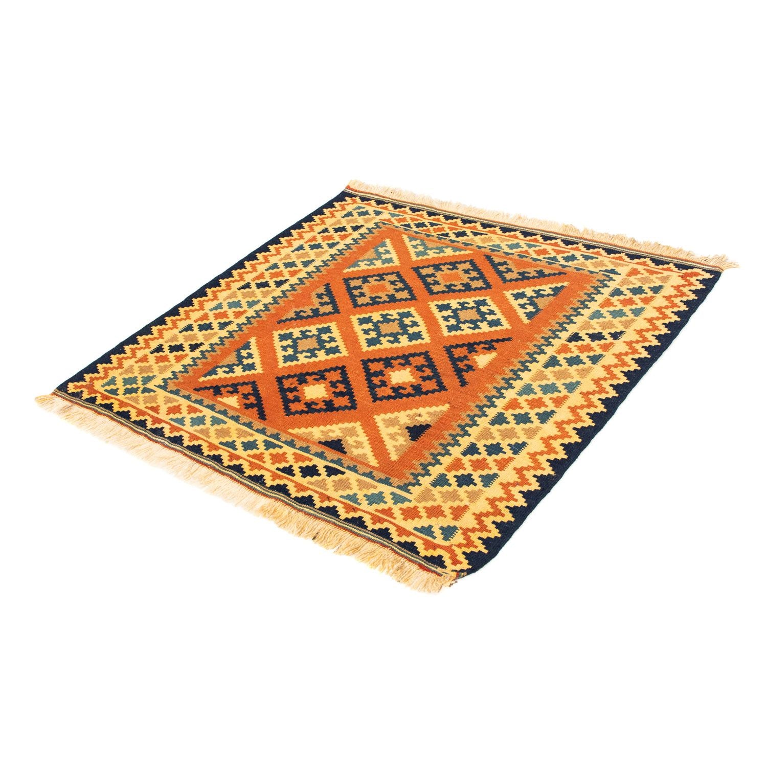 Tappeto Kelim - Orientale quadrato  - 103 x 100 cm - ruggine