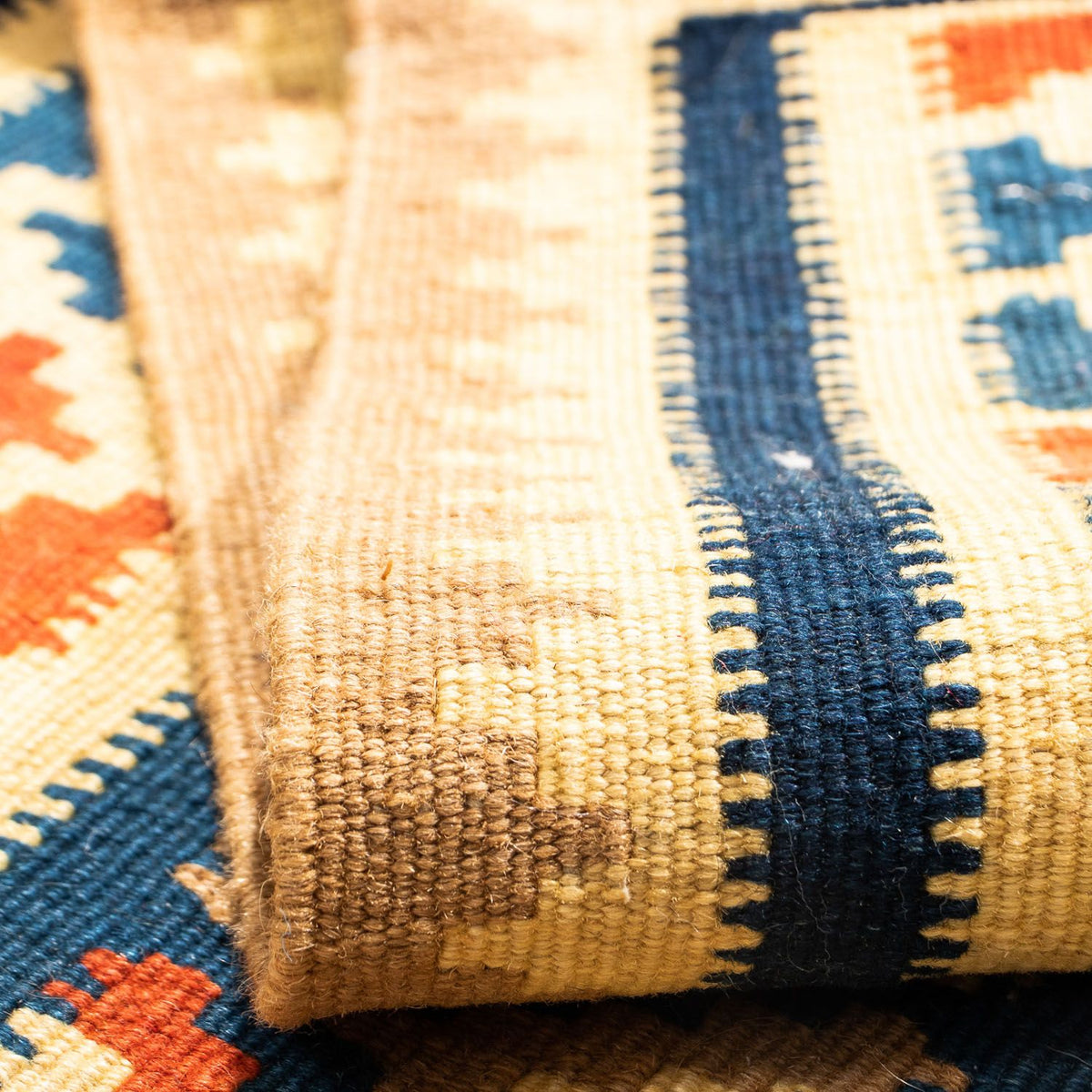 Tappeto Kelim - Orientale quadrato  - 103 x 100 cm - beige