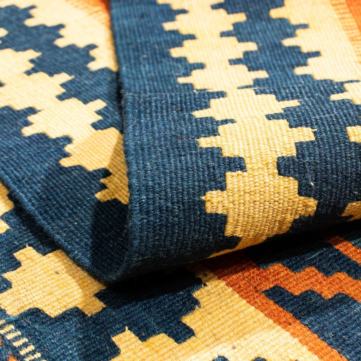 Tappeto Kelim - Orientale quadrato  - 107 x 100 cm - beige chiaro