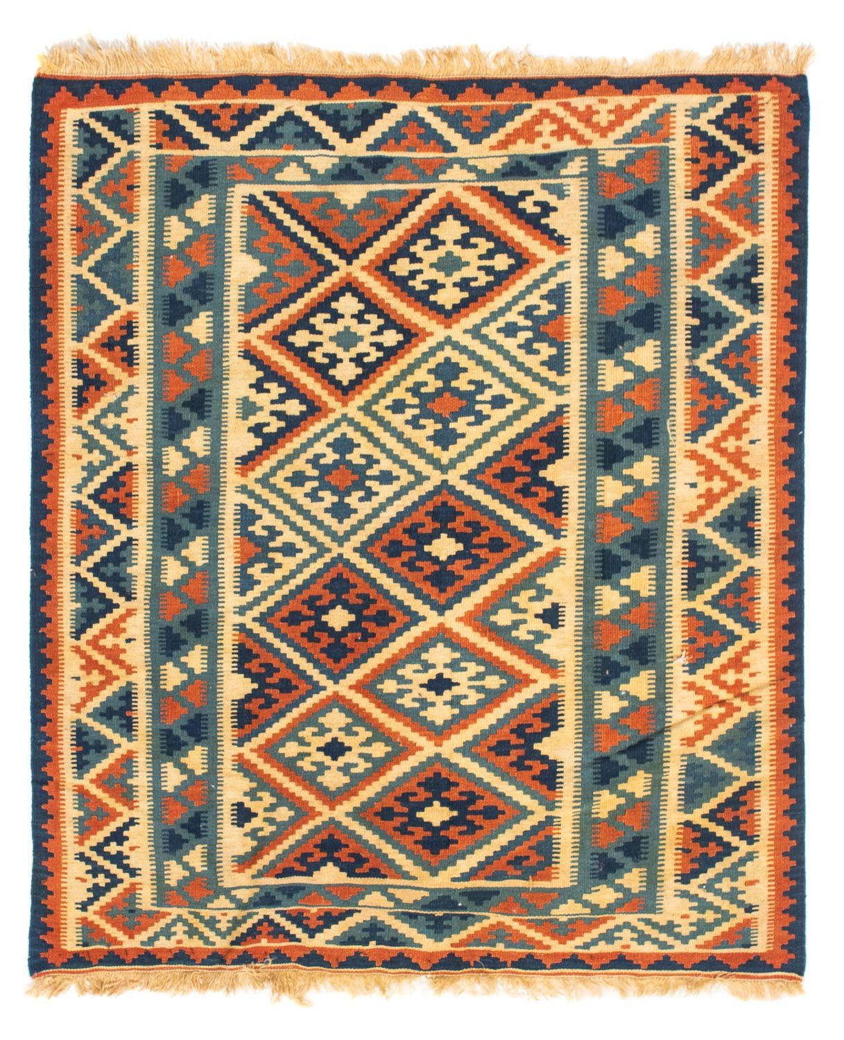 Tappeto Kelim - Orientale quadrato  - 105 x 95 cm - multicolore