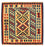 Tappeto Kelim - Orientale quadrato  - 100 x 100 cm - blu