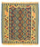 Tappeto Kelim - Orientale quadrato  - 107 x 100 cm - blu scuro
