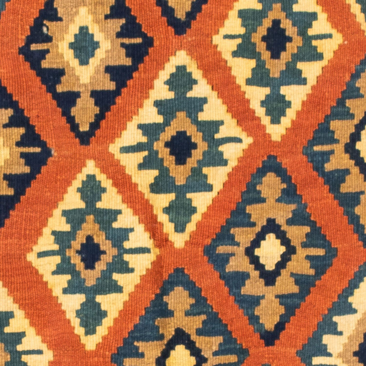 Tappeto Kelim - Orientale quadrato  - 107 x 100 cm - ruggine