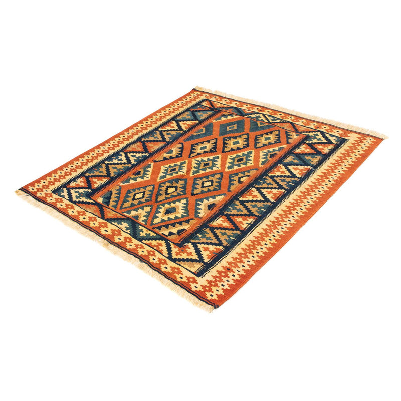 Tappeto Kelim - Orientale quadrato  - 107 x 100 cm - ruggine