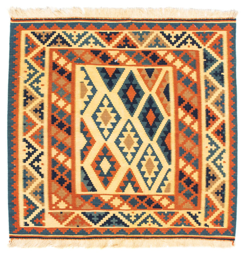 Tappeto Kelim - Orientale quadrato  - 101 x 99 cm - beige
