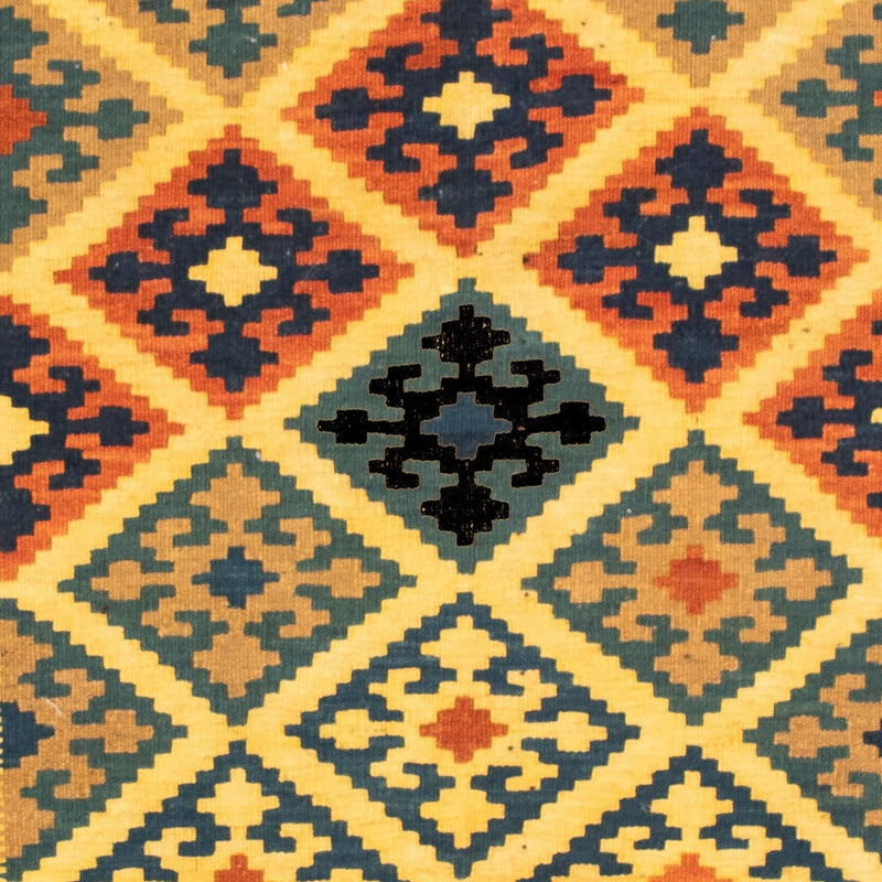 Tappeto Kelim - Orientale quadrato  - 102 x 95 cm - giallo