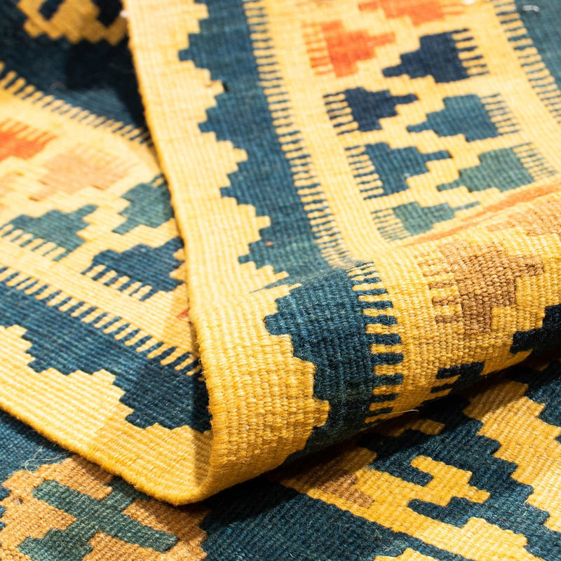 Tappeto Kelim - Orientale quadrato  - 102 x 95 cm - giallo