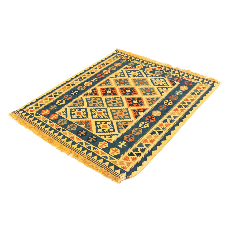 Tappeto Kelim - Orientale quadrato  - 102 x 95 cm - giallo