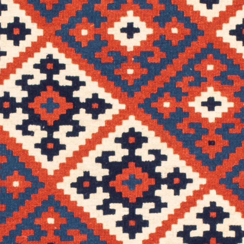 Tappeto Kelim - Orientale quadrato  - 103 x 101 cm - rosso scuro
