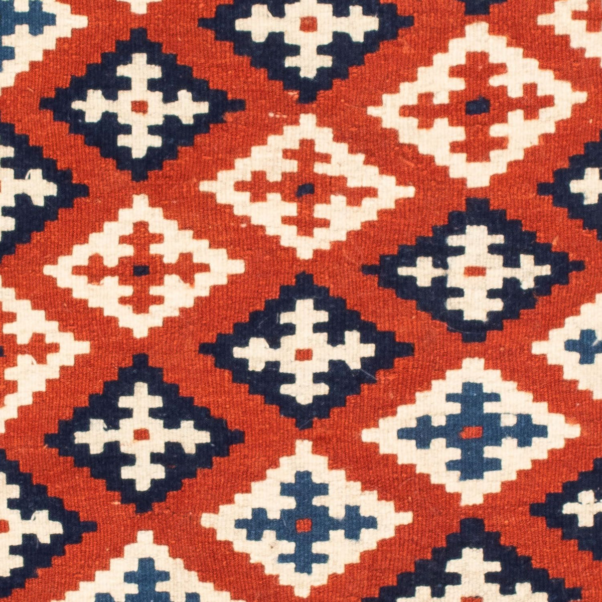 Tappeto Kelim - Orientale quadrato  - 103 x 100 cm - blu scuro