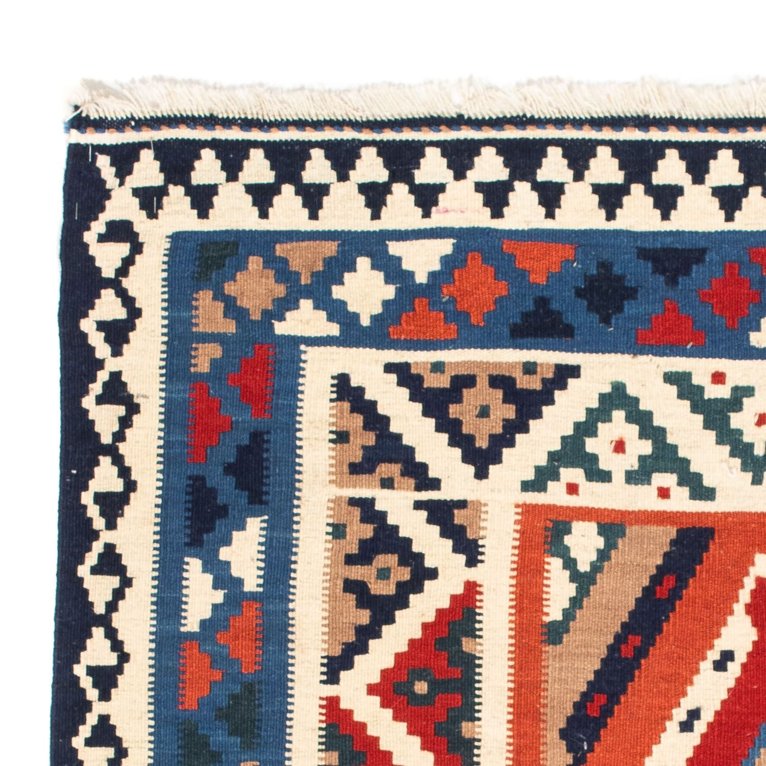 Tappeto Kelim - Orientale quadrato  - 103 x 102 cm - blu chiaro