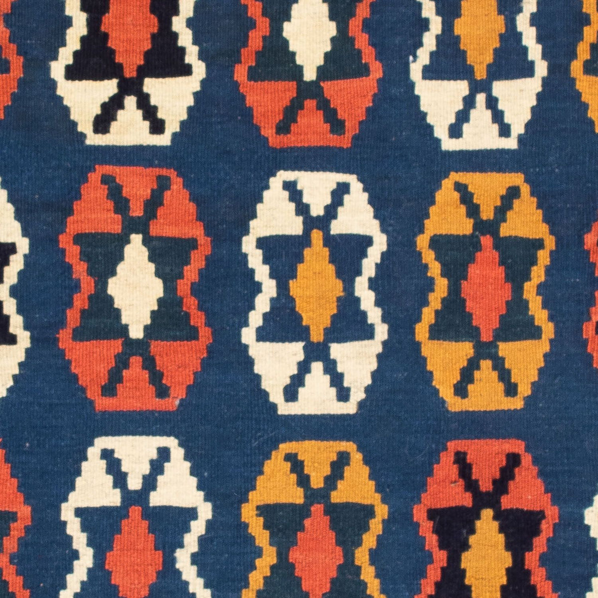 Tappeto Kelim - Orientale quadrato  - 100 x 96 cm - blu scuro