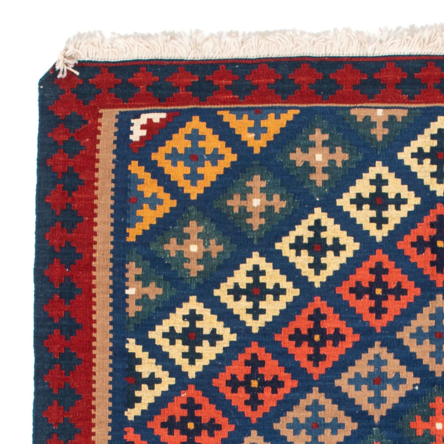 Tappeto Kelim - Orientale quadrato  - 108 x 100 cm - blu scuro