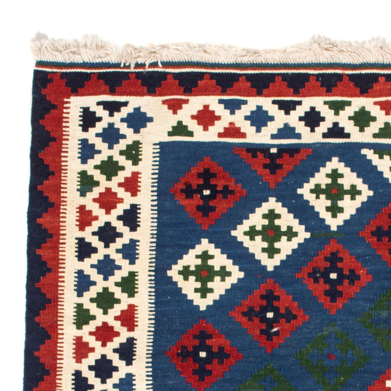 Tappeto Kelim - Orientale quadrato  - 100 x 100 cm - blu scuro