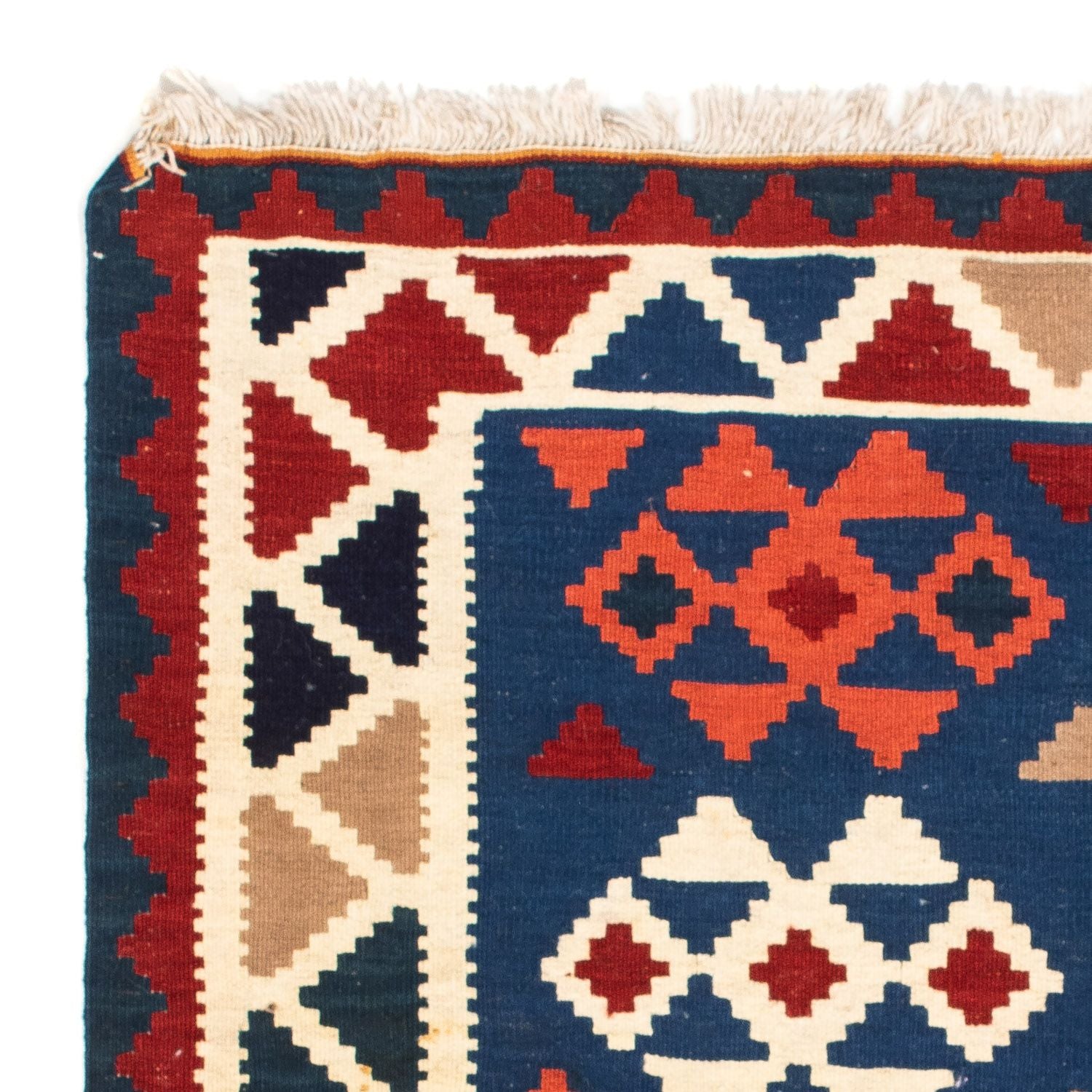 Tappeto Kelim - Orientale quadrato  - 104 x 102 cm - blu scuro