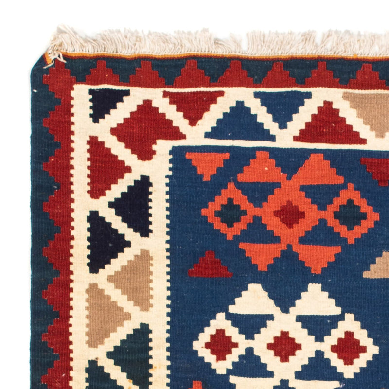 Tappeto Kelim - Orientale quadrato  - 104 x 102 cm - blu scuro