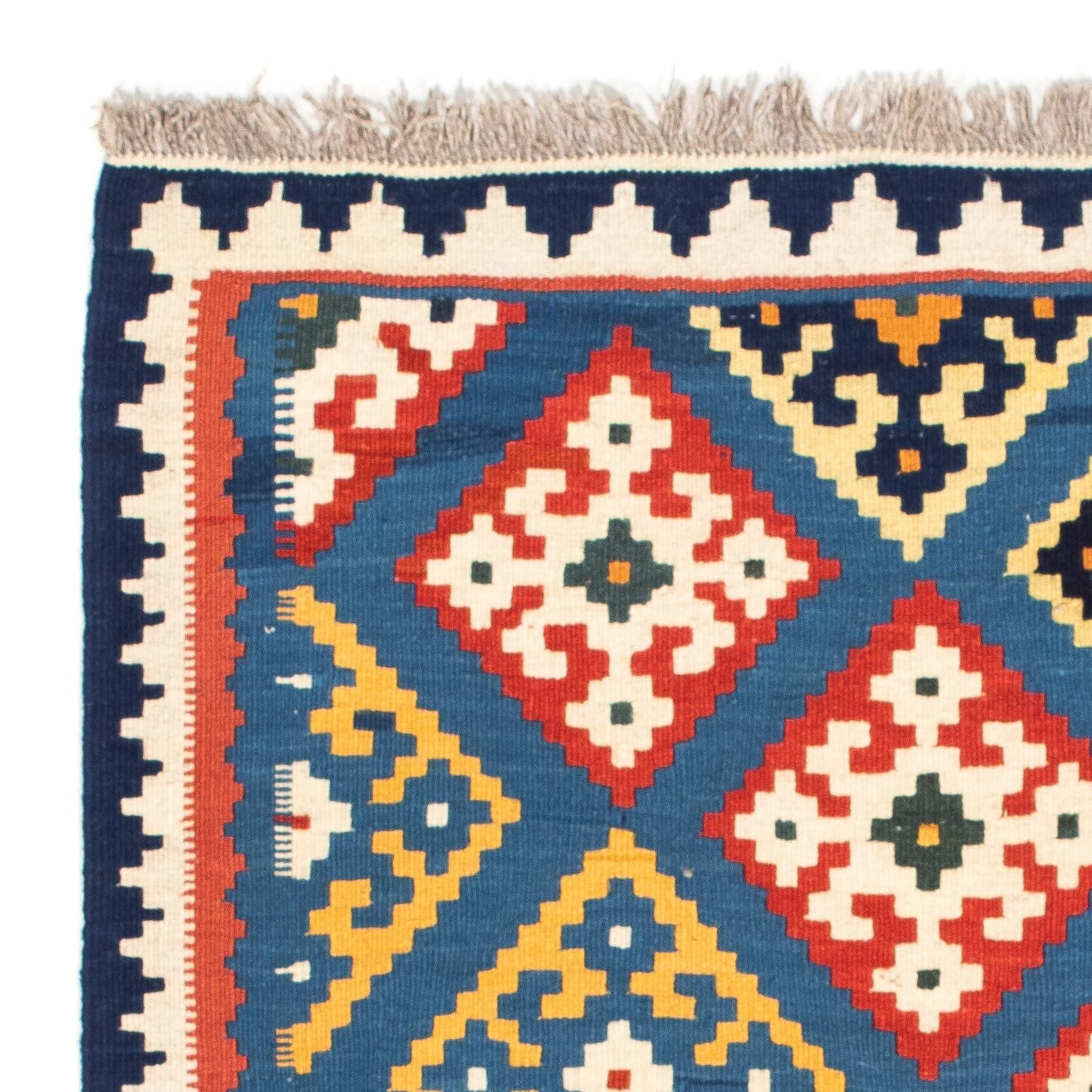 Tappeto Kelim - Orientale quadrato  - 103 x 93 cm - blu chiaro