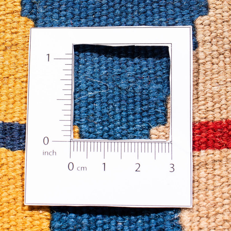 Tappeto Kelim - Orientale quadrato  - 96 x 96 cm - blu scuro