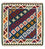 Tappeto Kelim - Orientale quadrato  - 104 x 102 cm - blu scuro