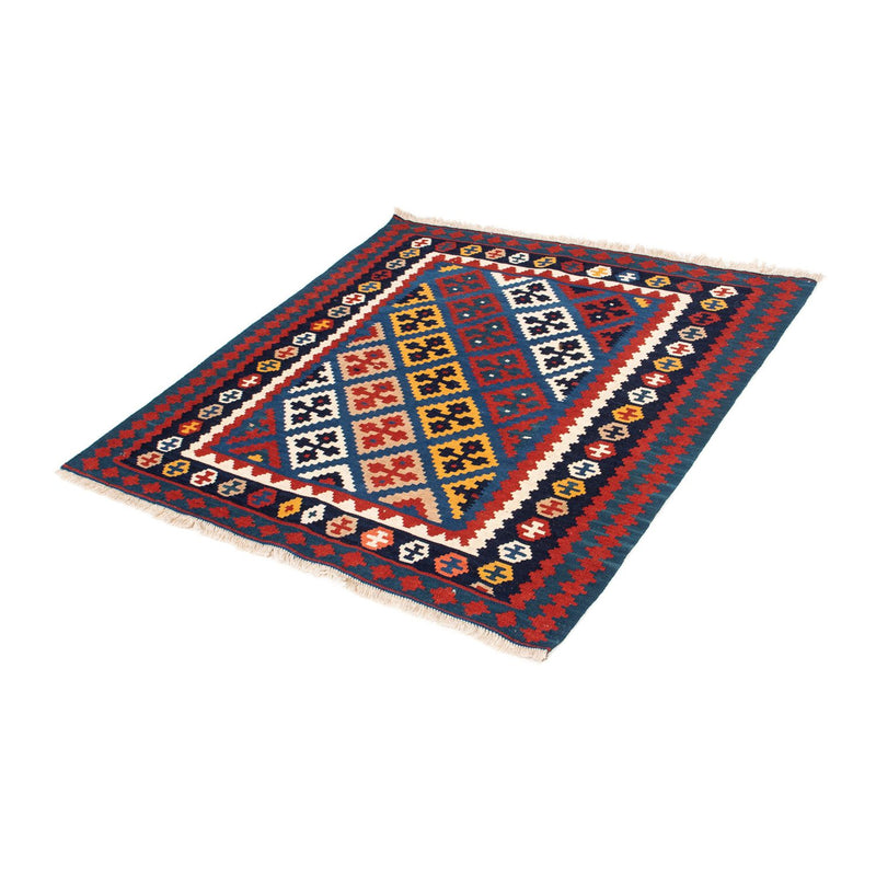 Tappeto Kelim - Orientale quadrato  - 104 x 103 cm - blu scuro