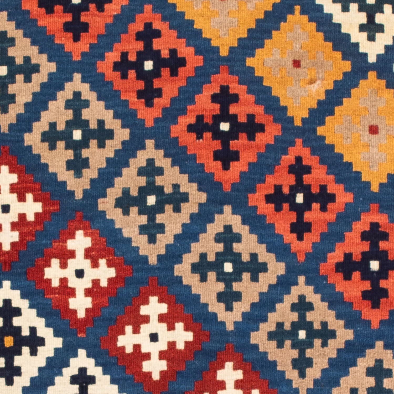 Tappeto Kelim - Orientale quadrato  - 103 x 97 cm - blu scuro