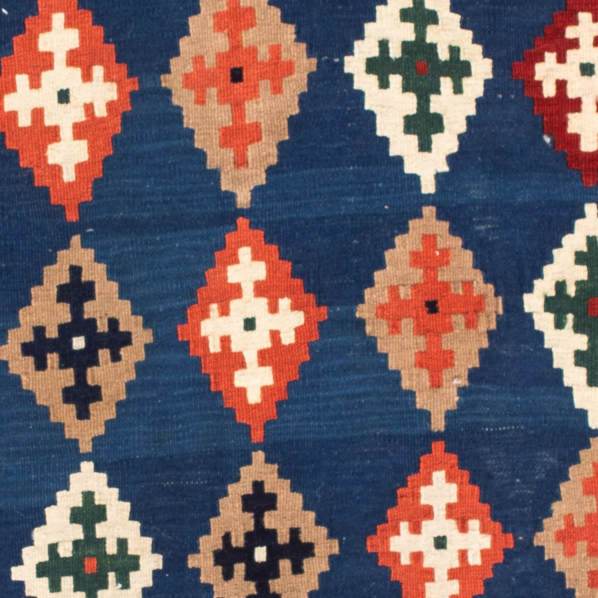 Tappeto Kelim - Orientale quadrato  - 100 x 96 cm - blu scuro