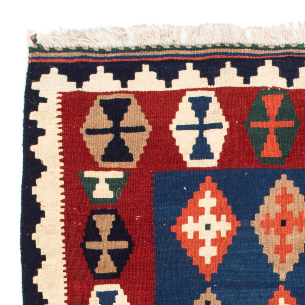 Tappeto Kelim - Orientale quadrato  - 100 x 96 cm - blu scuro