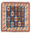 Tappeto Kelim - Orientale quadrato  - 103 x 100 cm - blu scuro