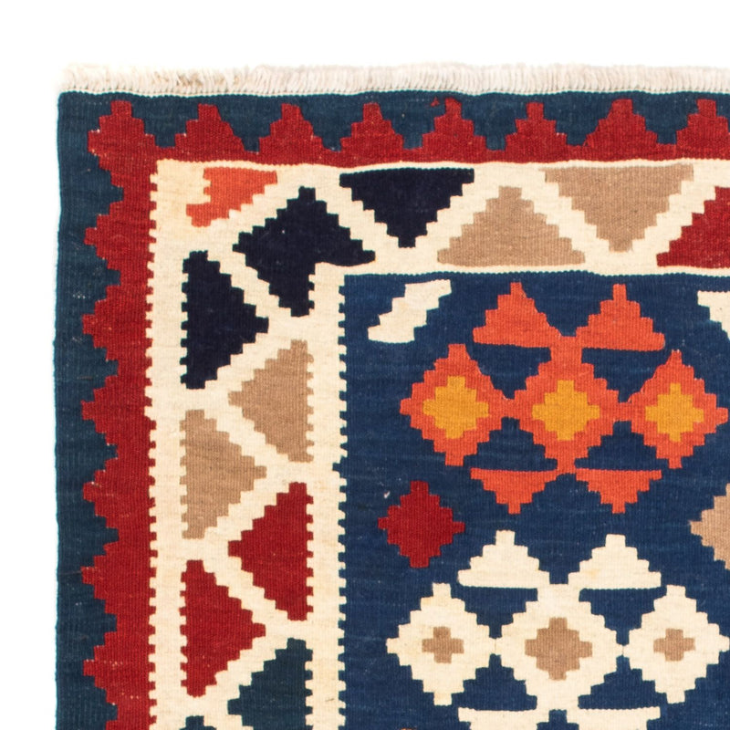 Tappeto Kelim - Orientale quadrato  - 103 x 100 cm - blu scuro