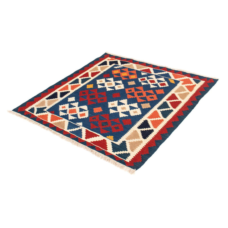 Tappeto Kelim - Orientale quadrato  - 103 x 100 cm - blu scuro