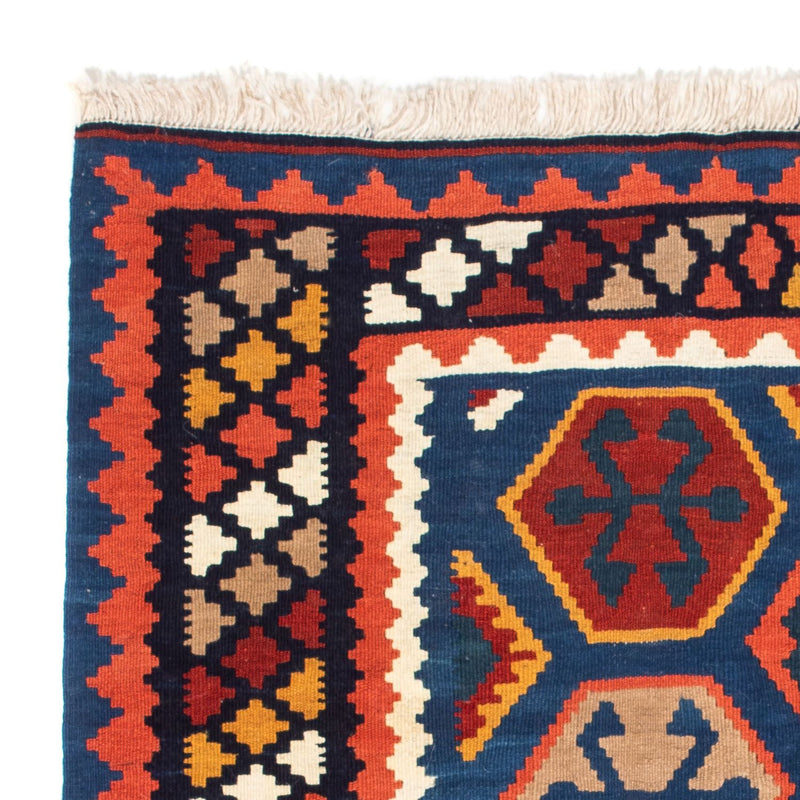 Tappeto Kelim - Orientale quadrato  - 102 x 100 cm - blu