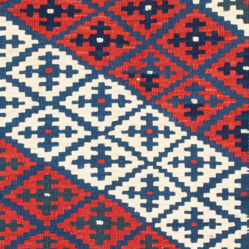 Tappeto Kelim - Orientale quadrato  - 100 x 95 cm - blu scuro