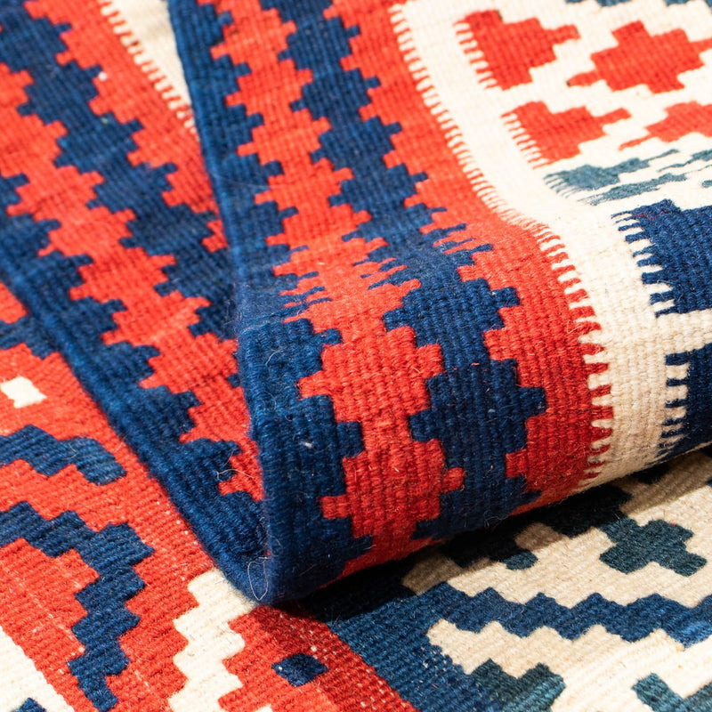 Tappeto Kelim - Orientale quadrato  - 100 x 95 cm - blu scuro