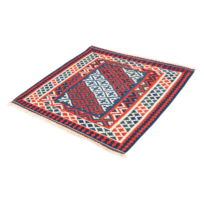 Tappeto Kelim - Orientale quadrato  - 100 x 95 cm - blu scuro