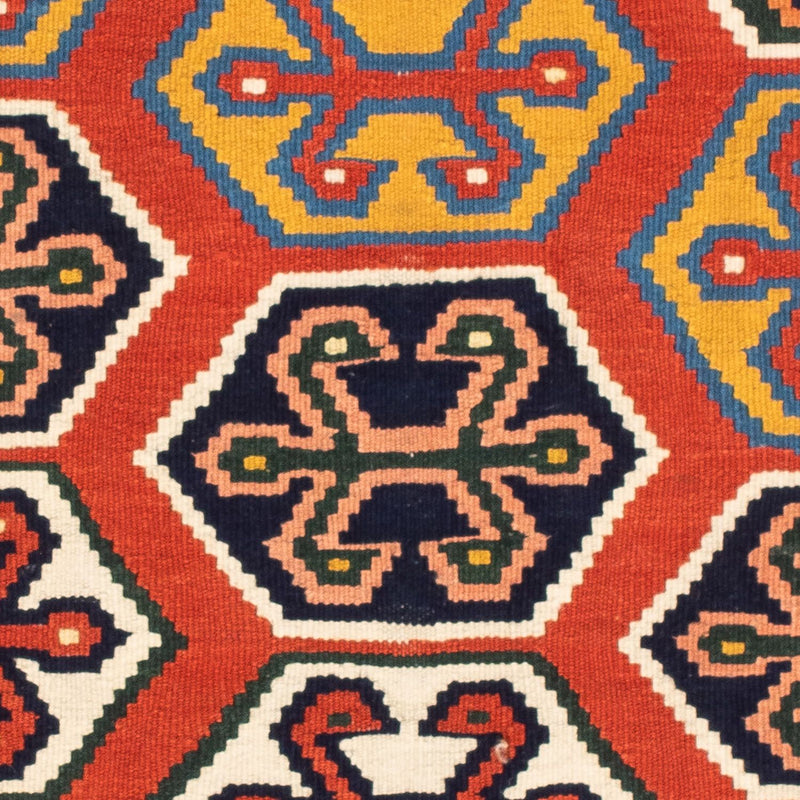 Tappeto Kelim - Orientale quadrato  - 105 x 103 cm - rosso