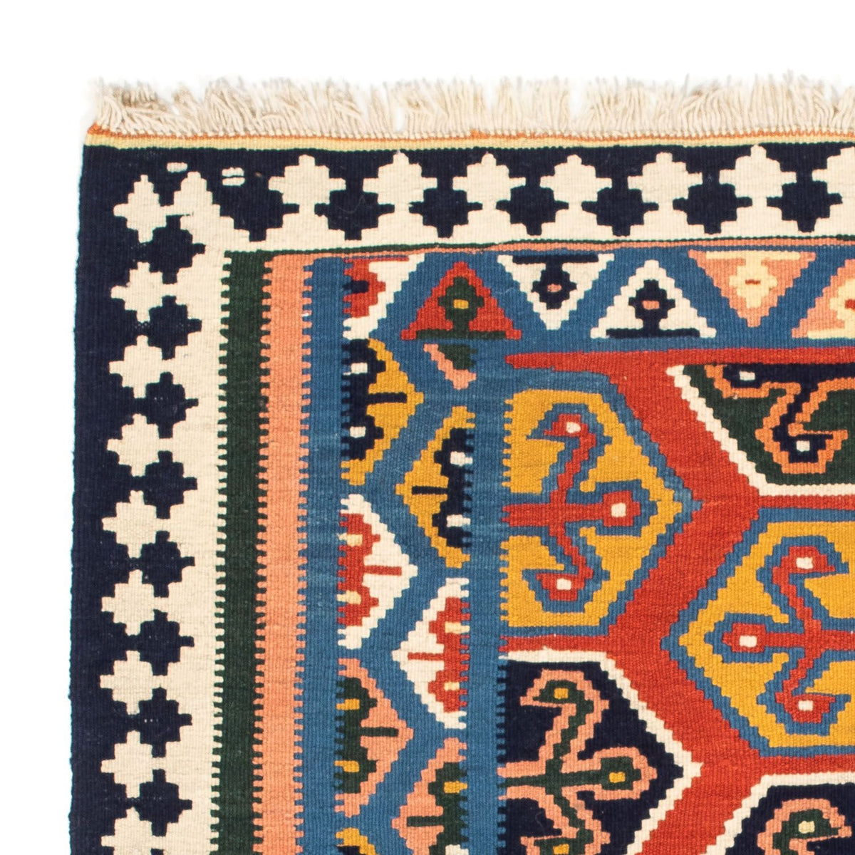 Tappeto Kelim - Orientale quadrato  - 105 x 103 cm - rosso