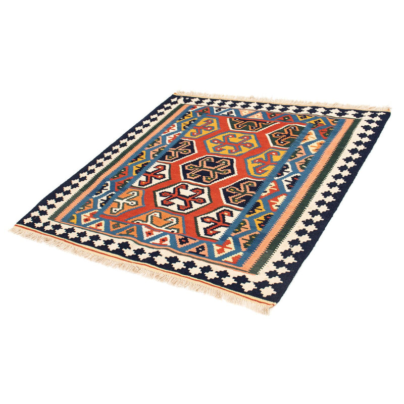 Tappeto Kelim - Orientale quadrato  - 105 x 103 cm - rosso