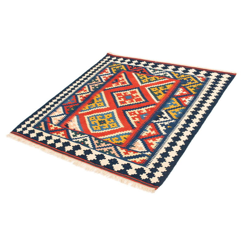 Tappeto Kelim - Orientale quadrato  - 107 x 103 cm - rosso