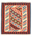 Tappeto Kelim - Orientale quadrato  - 107 x 100 cm - rosso scuro