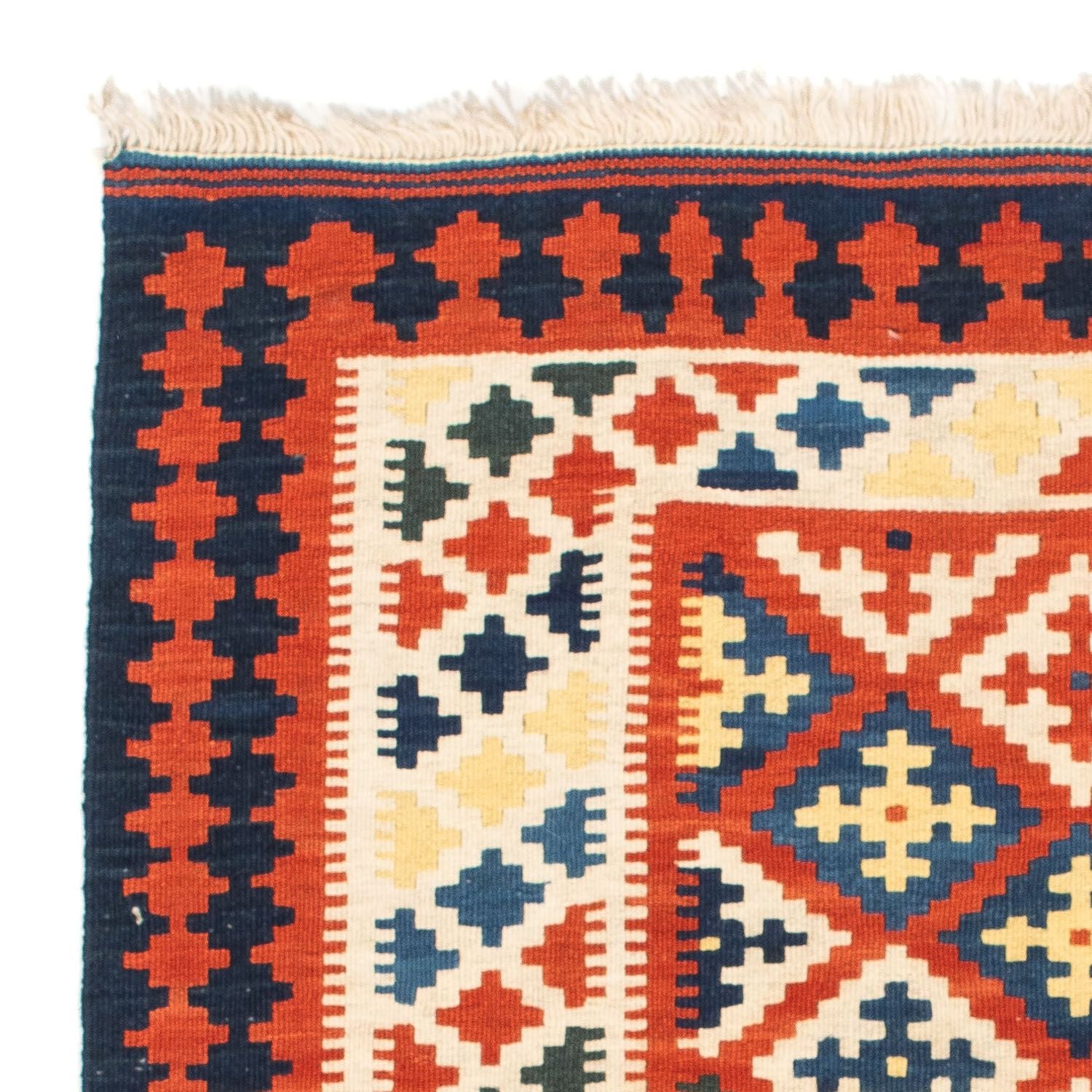 Tappeto Kelim - Orientale quadrato  - 107 x 100 cm - rosso scuro