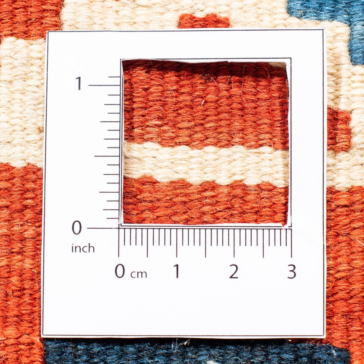 Tappeto Kelim - Orientale quadrato  - 107 x 100 cm - rosso scuro