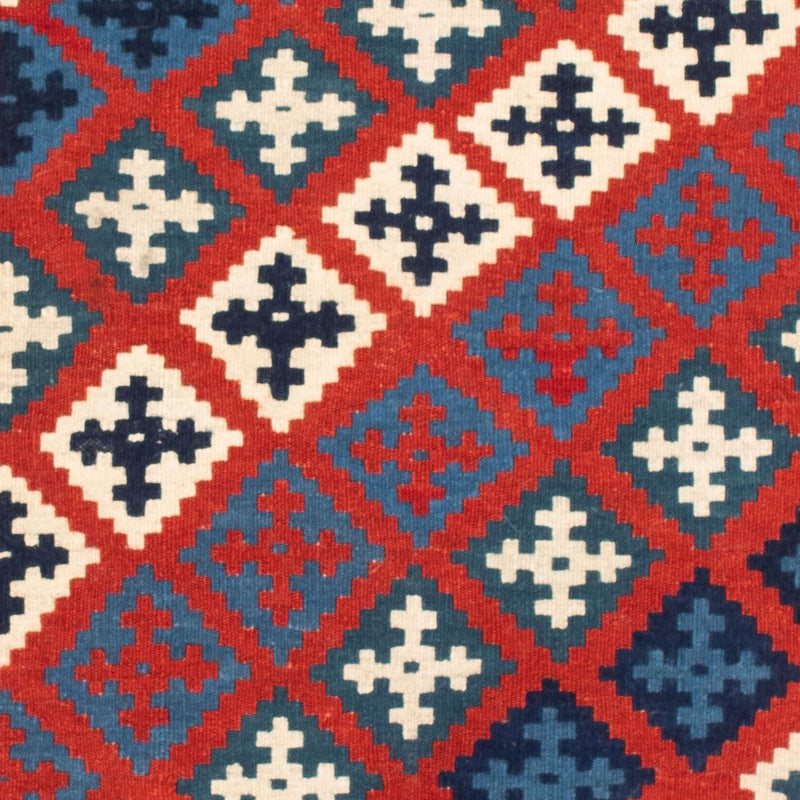 Tappeto Kelim - Orientale quadrato  - 105 x 103 cm - rosso