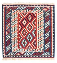 Tappeto Kelim - Orientale quadrato  - 104 x 102 cm - rosso scuro